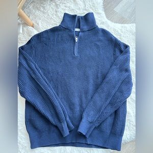 Aritzia - Tna: Blue half zip sweater